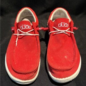 Hey Dude Red Loafers & Slip-Ons